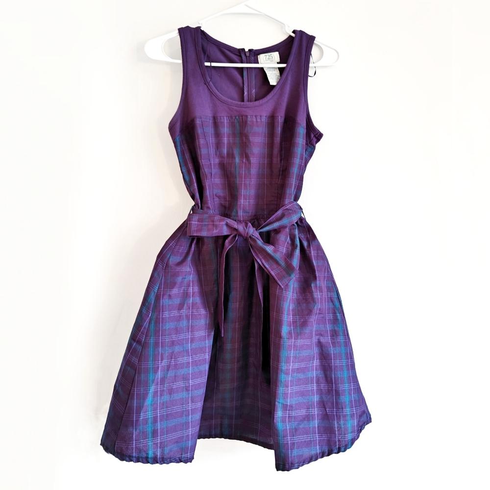 725 Originals Purple Plaid Dress Vintage 00s